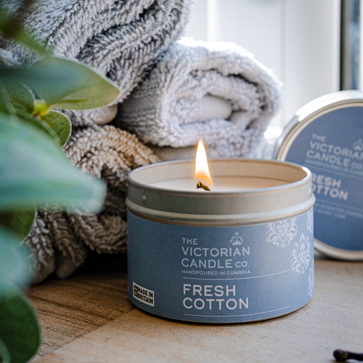 Fresh Cotton Scented Soy Candle - 20 Hour Burn