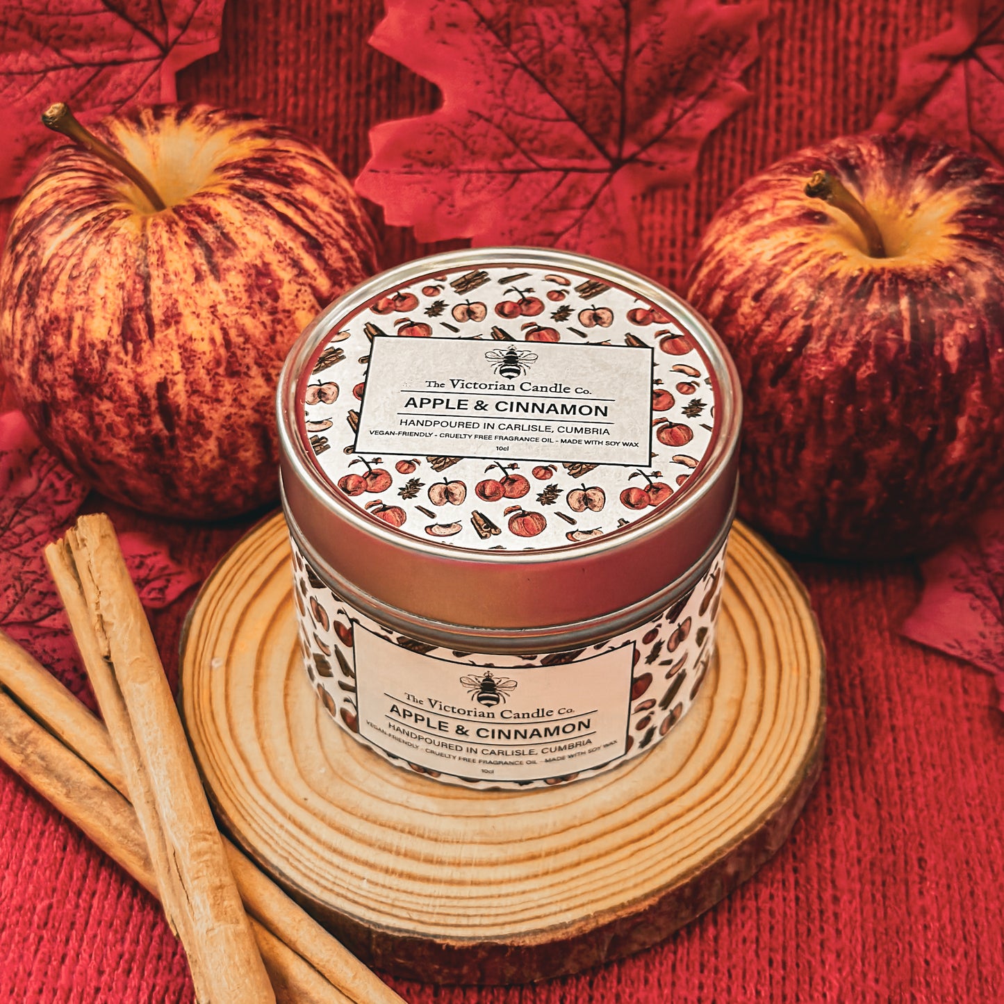 Apple & Cinnamon - Scented Candle - 100ml Tin