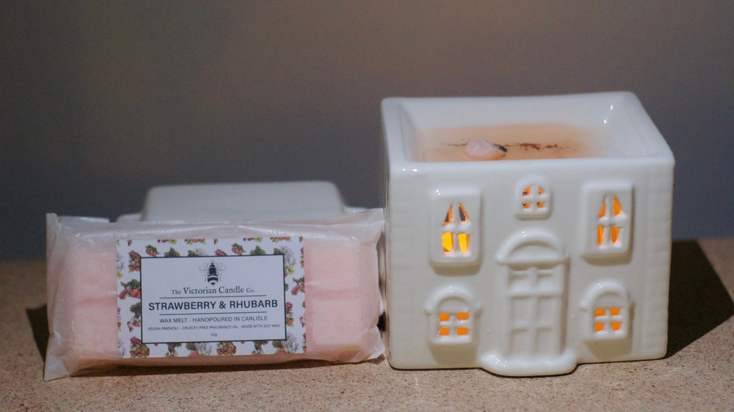 Ceramic White House Wax Melter - Free Melt Included