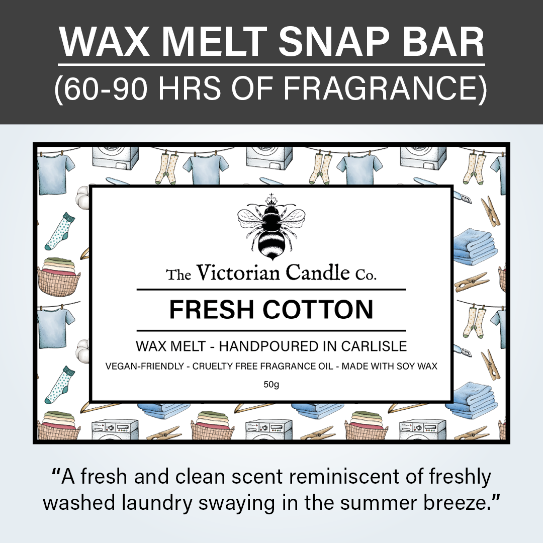 Fresh Cotton - Wax Melt Snap Bar – The Victorian Candle Co.