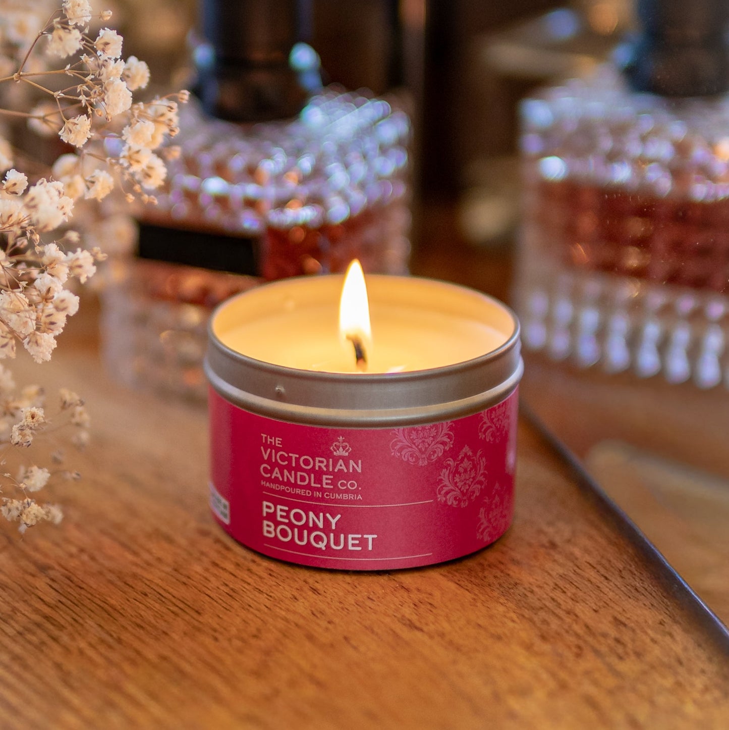 Peony Bouquet Scented Soy Candle - 20 Hour Burn