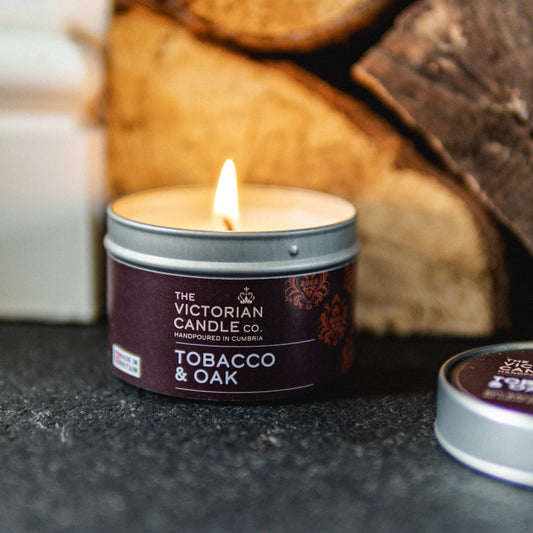 Tobacco & Oak Scented Soy Candle - 20 Hour Burn
