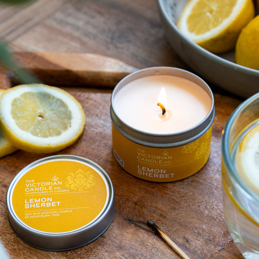 Lemon Sherbet Scented Soy Candle - 20 Hour Burn