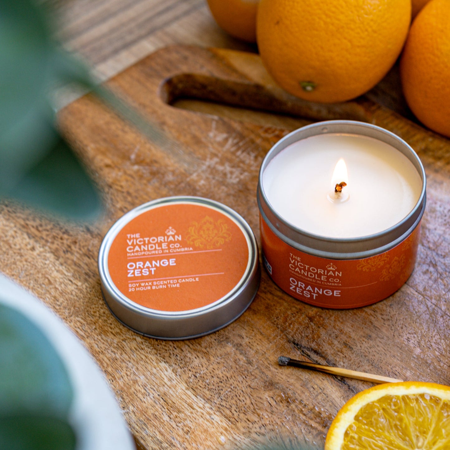 Orange Zest Scented Soy Candle - 20 Hour Burn