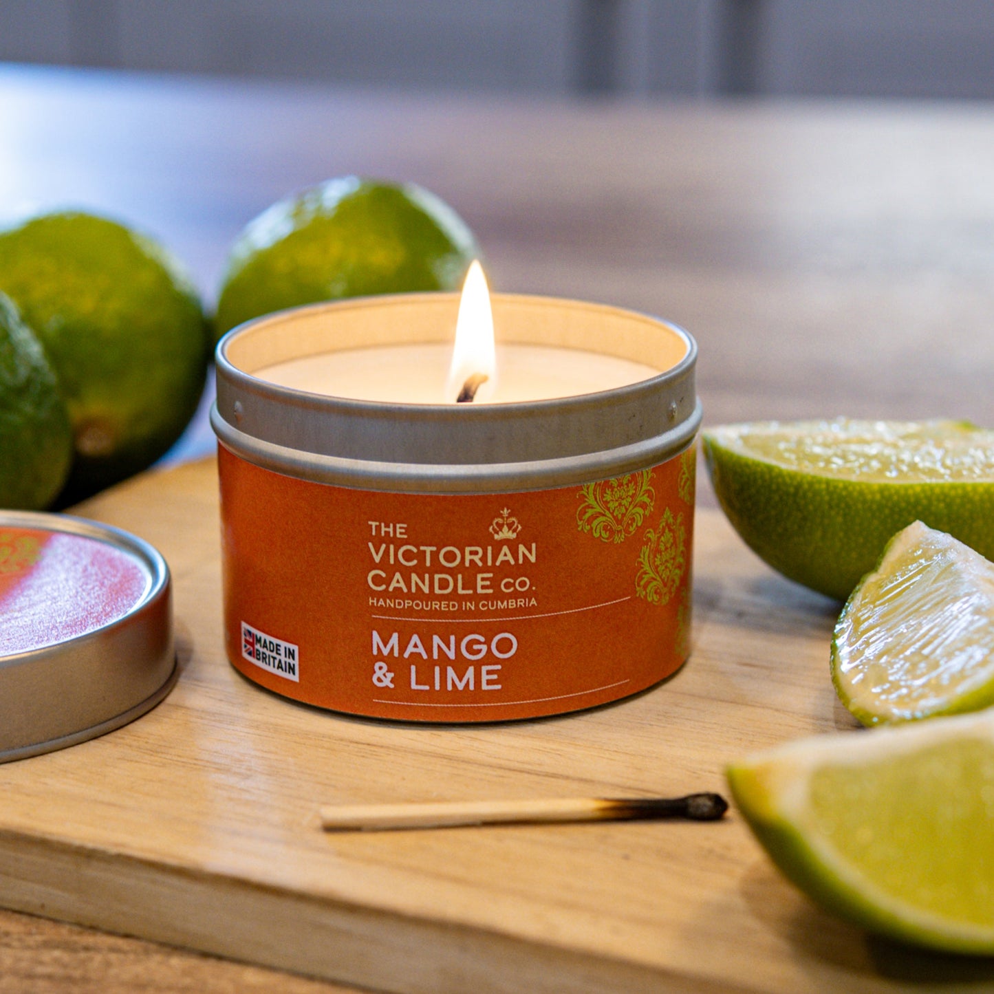 Mango & Lime Scented Soy Candle - 20 Hour Burn