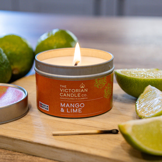 Mango & Lime Scented Soy Candle - 20 Hour Burn