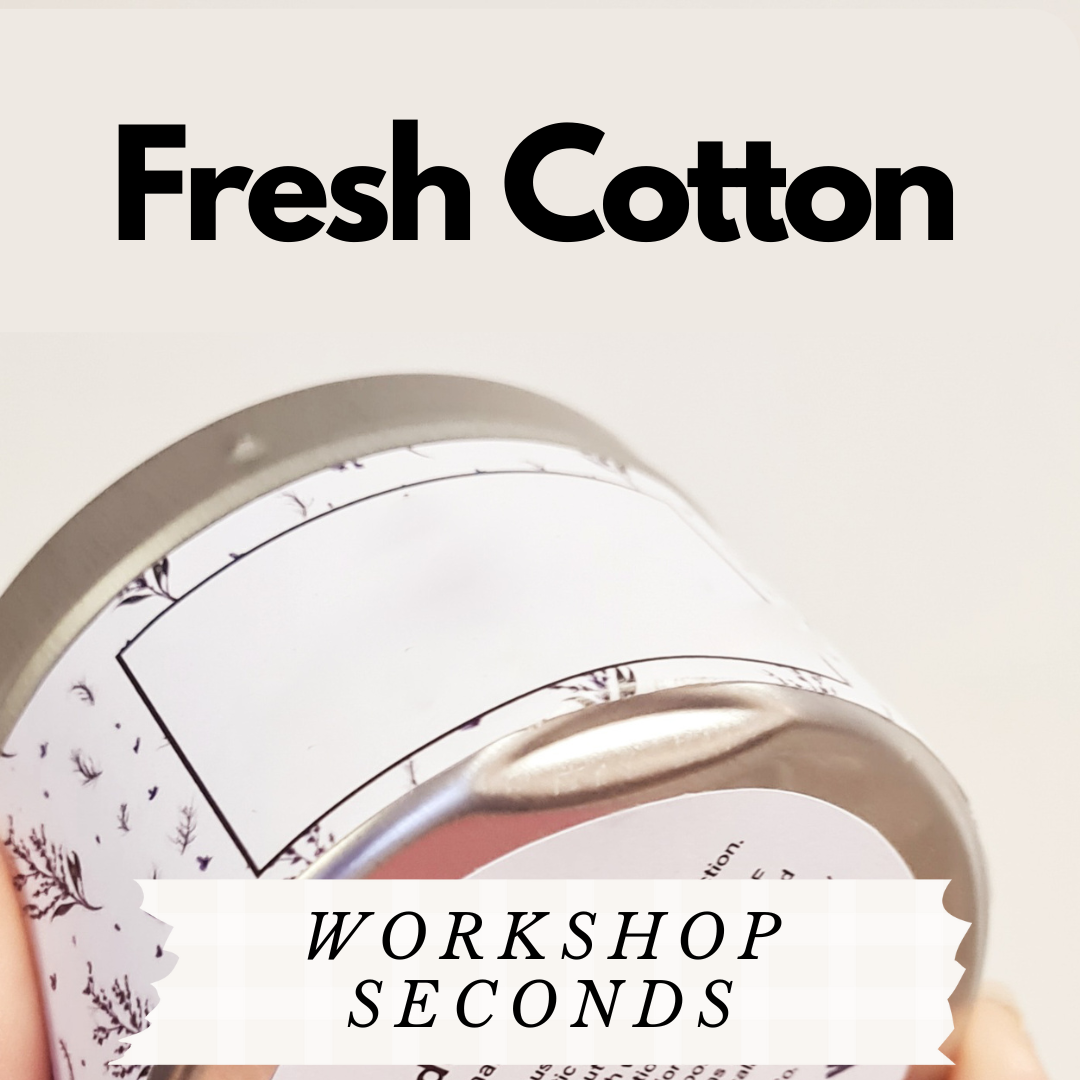 WORKSHOP SECONDS - Fresh Cotton - Scented Candle - 100ml Tin