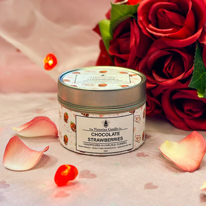 NEW Chocolate Strawberries - Scented Candle - 100ml Tin 🍓