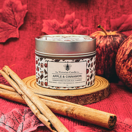 Apple & Cinnamon - Scented Candle - 100ml Tin