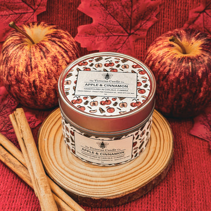 Apple & Cinnamon - Scented Candle - 100ml Tin