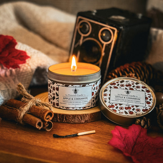 Apple & Cinnamon - Scented Candle - 100ml Tin