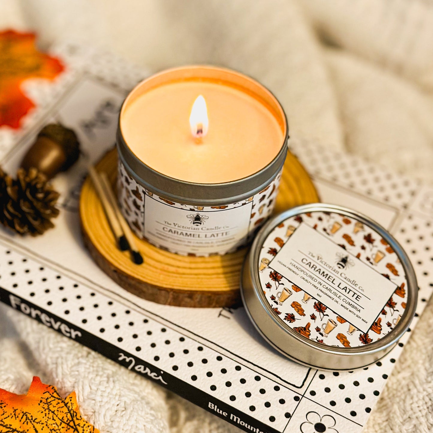 Caramel Latte - Scented Candle - 100ml Tin