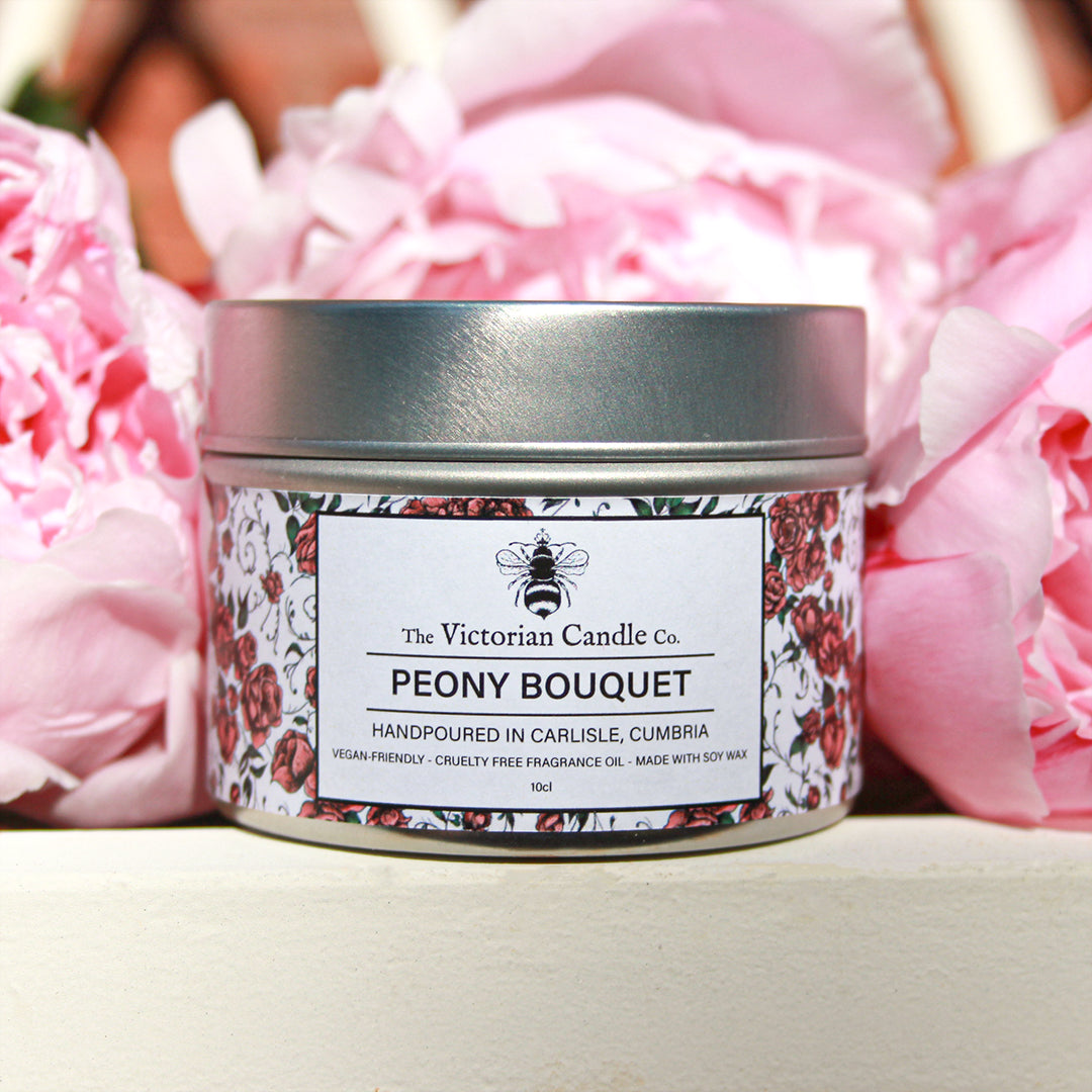 Peony Bouquet - Scented Candle - 100ml Tin