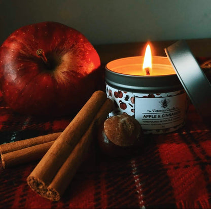 Apple & Cinnamon Scented Soy Candle